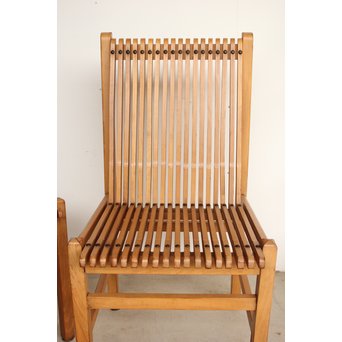 飛騨木工 格子椅子 2客セット　T413 