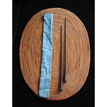 銀象嵌 鉄火箸　M107 