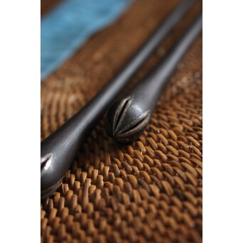 銀象嵌 鉄火箸　M107 