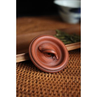 人間国宝 三代 山田常山/小常山 朱泥急須　P107 