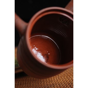 人間国宝 三代 山田常山/小常山 朱泥急須　P107 