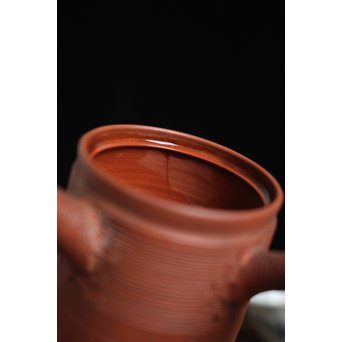 人間国宝 三代 山田常山/小常山 朱泥急須　P107 