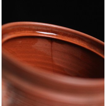 人間国宝 三代 山田常山/小常山 朱泥急須　P107 