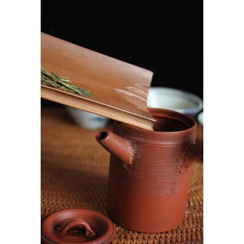 人間国宝 三代 山田常山/小常山 朱泥急須　P107 