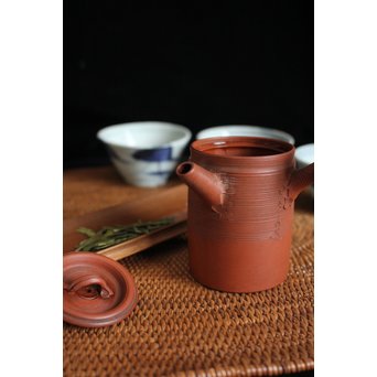 人間国宝 三代 山田常山/小常山 朱泥急須　P107 