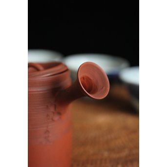 人間国宝 三代 山田常山/小常山 朱泥急須　P107 