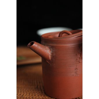 人間国宝 三代 山田常山/小常山 朱泥急須　P107 