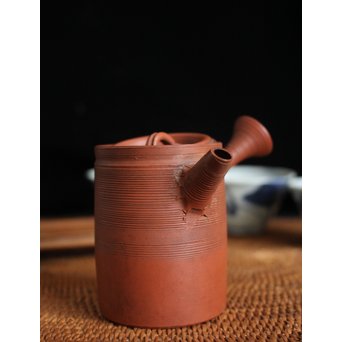 人間国宝 三代 山田常山/小常山 朱泥急須　P107 