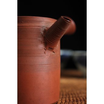 人間国宝 三代 山田常山/小常山 朱泥急須　P107 