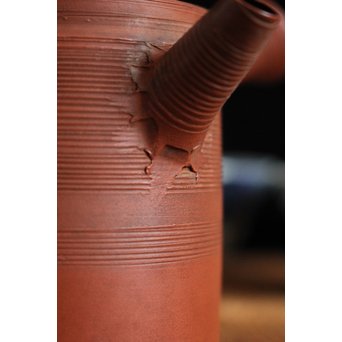 人間国宝 三代 山田常山/小常山 朱泥急須　P107 