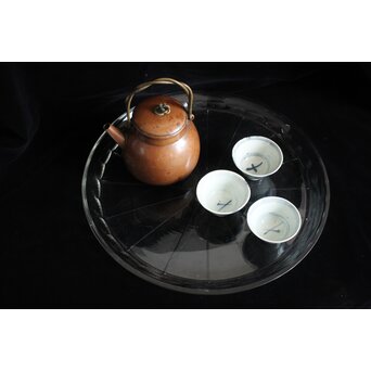 切子 円式ギヤマン盆　Y013 