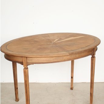 木象嵌オーバル型 洋家具テーブル　T414 