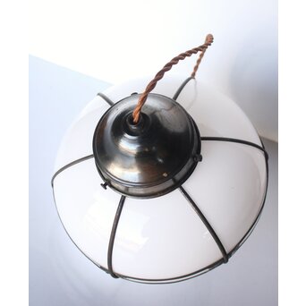 木爪銅飾オーバル型電笠/照明　A1938 