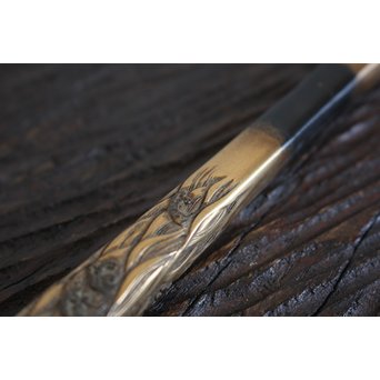 本鼈甲 浮彫蒔絵櫛と笄　U067 