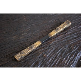 本鼈甲 浮彫蒔絵櫛と笄　U067 