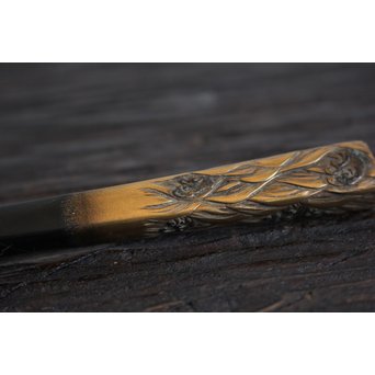 本鼈甲 浮彫蒔絵櫛と笄　U067 