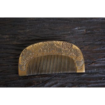 本鼈甲 浮彫蒔絵櫛と笄　U067 