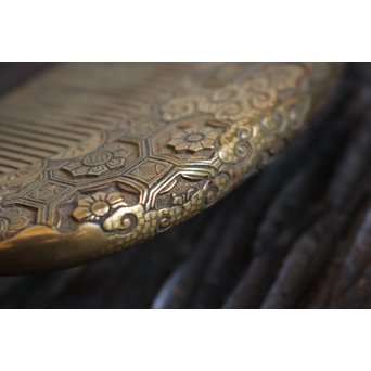 本鼈甲 浮彫蒔絵櫛と笄　U067 