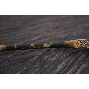 本鼈甲 浮彫蒔絵櫛と笄　U067 