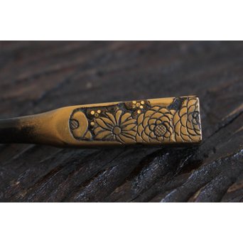 本鼈甲 浮彫蒔絵櫛と笄　U067 