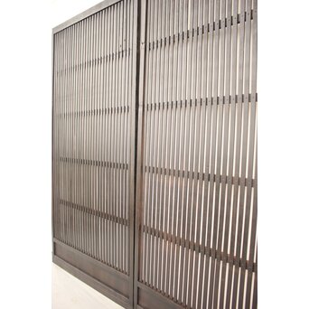 煤黒格子戸 2枚1組　L970 