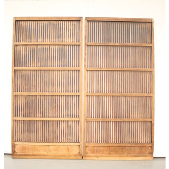 煤黒格子戸 2枚1組　L970 