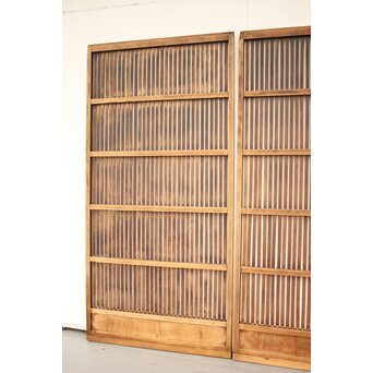 煤黒格子戸 2枚1組　L970 