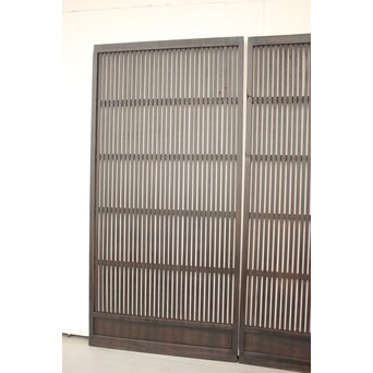 煤黒格子戸 2枚1組　L970 