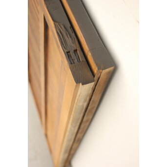 煤黒格子戸 2枚1組　L970 