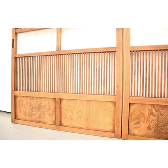 白木 ダイアガラス格子戸 2枚1組　L971 