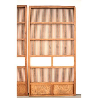 白木 ダイアガラス格子戸 2枚1組　L971 