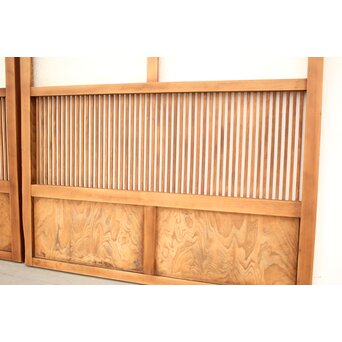 白木 ダイアガラス格子戸 2枚1組　L971 