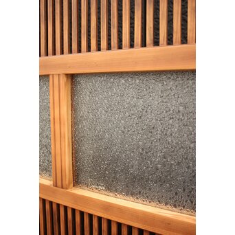 白木 ダイアガラス格子戸 2枚1組　L971 