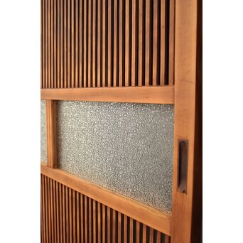 白木 ダイアガラス格子戸 2枚1組　L971 