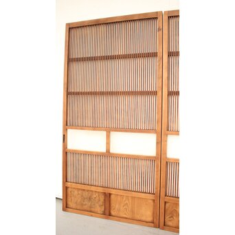 白木 ダイアガラス格子戸 2枚1組　L971 