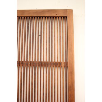 白木 ダイアガラス格子戸 2枚1組　L971 