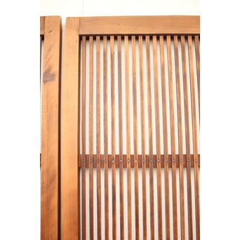 白木 ダイアガラス格子戸 2枚1組　L971 