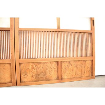 白木 ダイアガラス格子戸 2枚1組　L971 