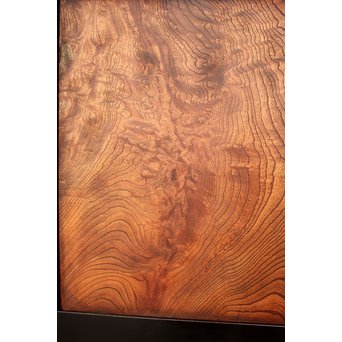 良杢 大型欅黒枠帯戸 4枚1組　B950Y 