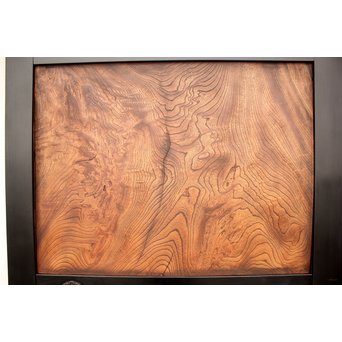 良杢 大型欅黒枠帯戸 4枚1組　B950Y 