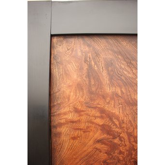 良杢 大型欅黒枠帯戸 4枚1組　B950Y 