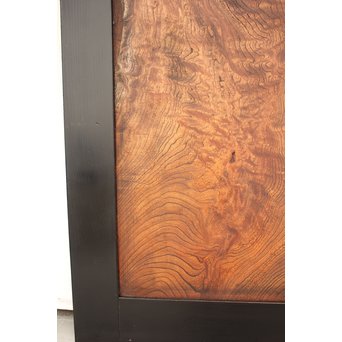 良杢 大型欅黒枠帯戸 4枚1組　B950Y 