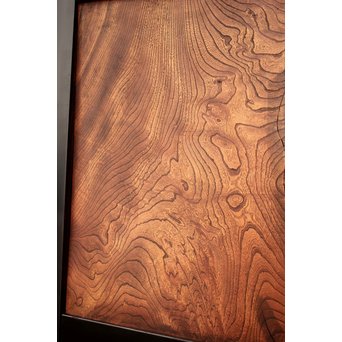 良杢 大型欅黒枠帯戸 4枚1組　B950Y 