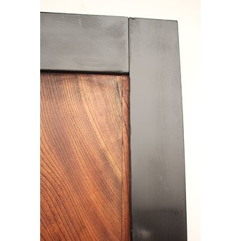 良杢 大型欅黒枠帯戸 4枚1組　B950Y 