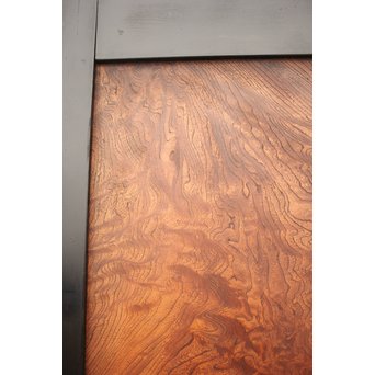 良杢 大型欅黒枠帯戸 4枚1組　B950Y 