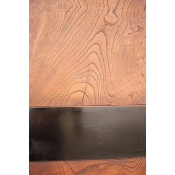 良杢 大型欅黒枠帯戸 4枚1組　B950Y 