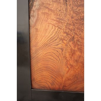 良杢 大型欅黒枠帯戸 4枚1組　B950Y 