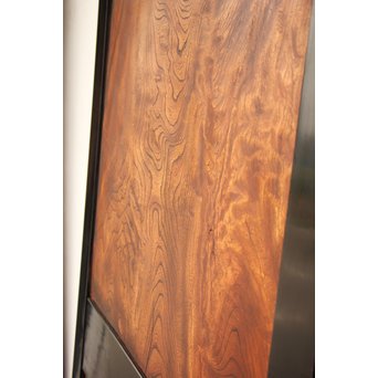 良杢 大型欅黒枠帯戸 4枚1組　B950Y 