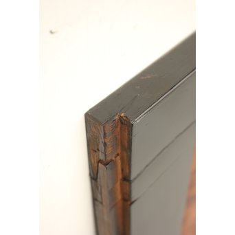 良杢 大型欅黒枠帯戸 4枚1組　B950Y 