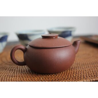 清末 紫砂朱泥急須/茶壷 120ml　P109 